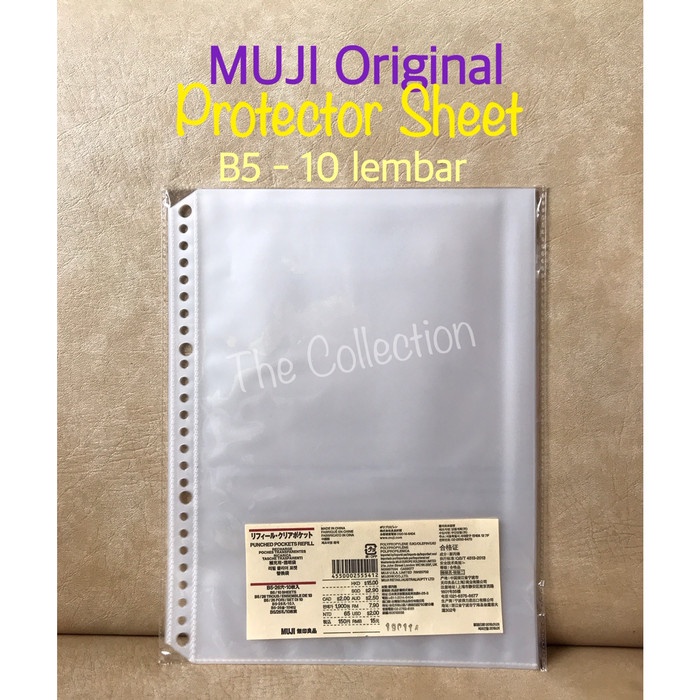 

Terlaris Atk693Mj B5 26 Holes 10Lbr Protector Sheet Plastik Pelindung File Muji