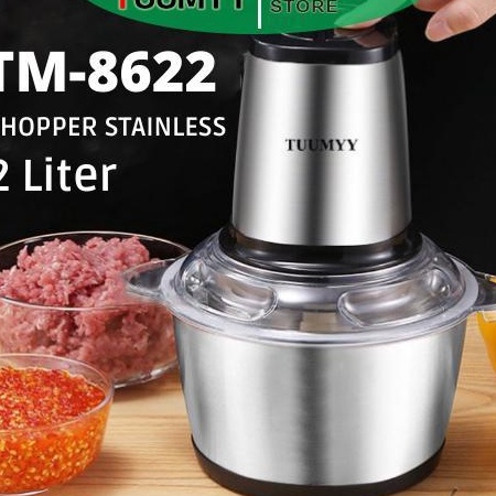 ≛ (TUUMYY) BLENDER CHOPPER STAINLESS MULTIFUNGSI 2L TM-8622/TM-0810/TM-8611