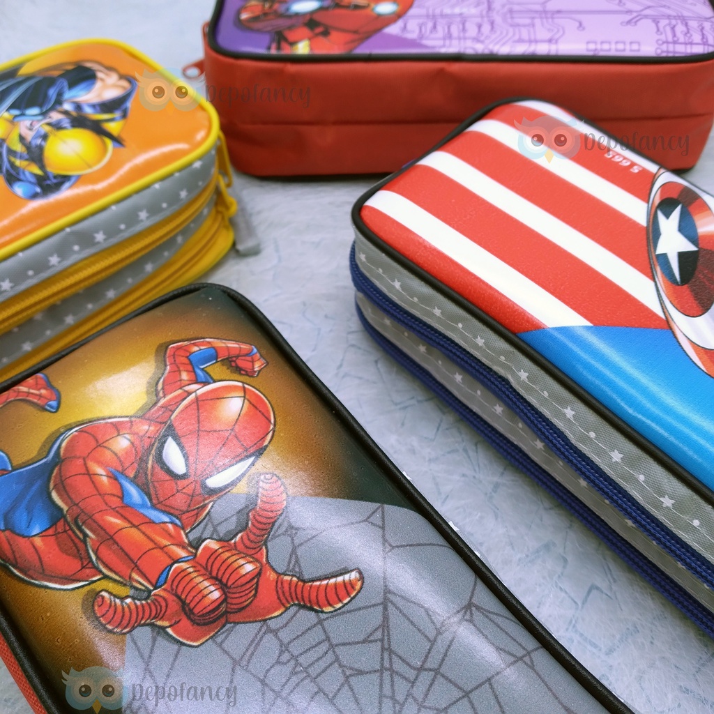 

KOTAK PENSIL 2 RETSLETING HEROES S665 / TEMPAT PENSIL / TEPAK PENSIL / PENCIL CASE / BOKS PENSIL /