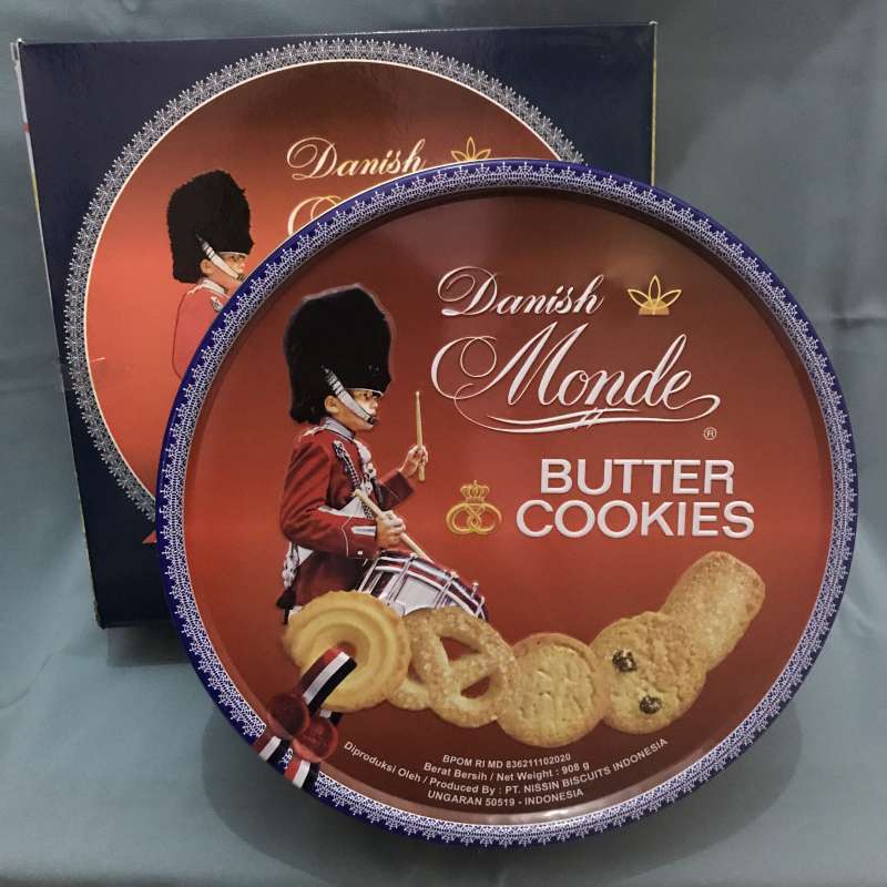 

DANISH MONDE BUTTER COOKIES 908 GR KUKIS MENTEGA KERING KALENG NISSIN BULAT
