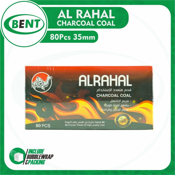 

Terlaris Areng Al Rahal Charcoal Coal 80 Pcs 35 Mm Arang