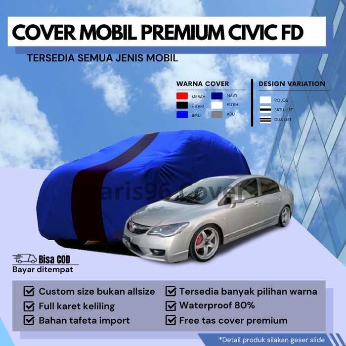 Cover Mobil Civic Fd Sarung Mobil / Selimut Mantel Mobil Civic Fd