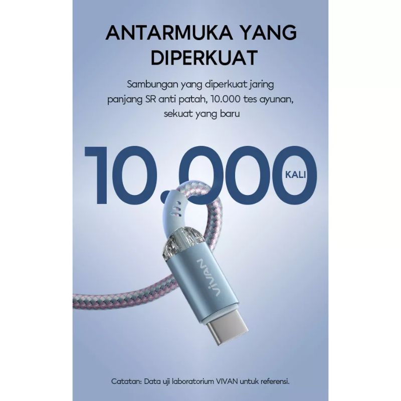 VIVAN VXC100S KABEL DATA CHARGING USB TYPE-C QC3.0 100 CM FAST CHARGING