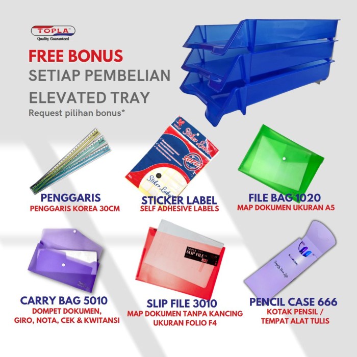 

Terlaris Rak Tempat File Dokumen / Rak Susun Dokumen Plastik / 3 Susun / Uk. Folio