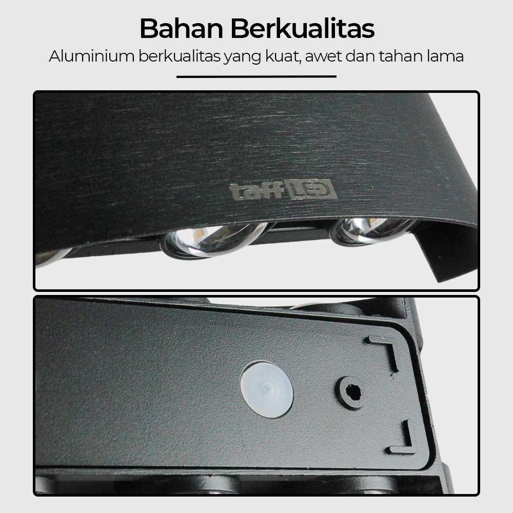 TaffLED Lampu Dinding Hias Outdoor Modern Aluminium 6W 6LED Warm White - D336-3