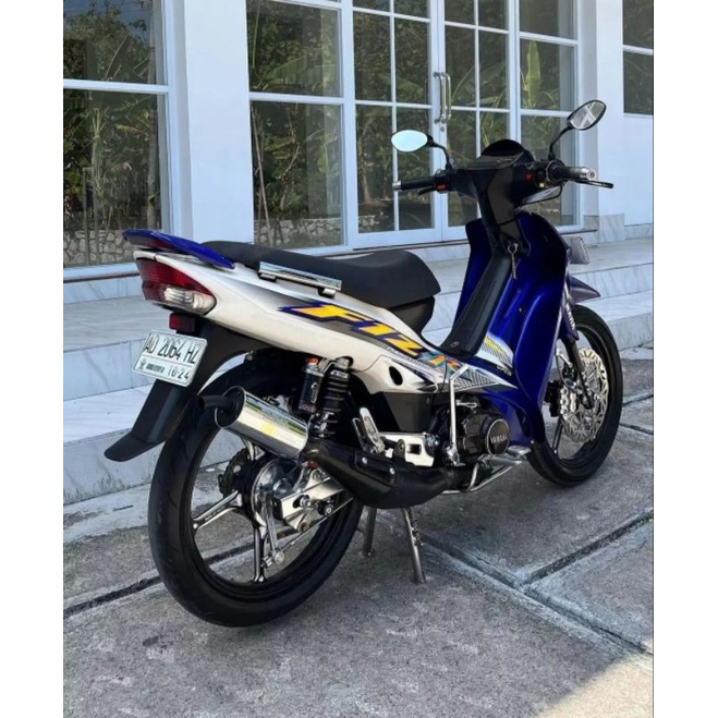 Striping lis sticker standar ORI yamaha fiz r 2004 biru putih stiker Fiz R FizR biru putih 2004 I ST