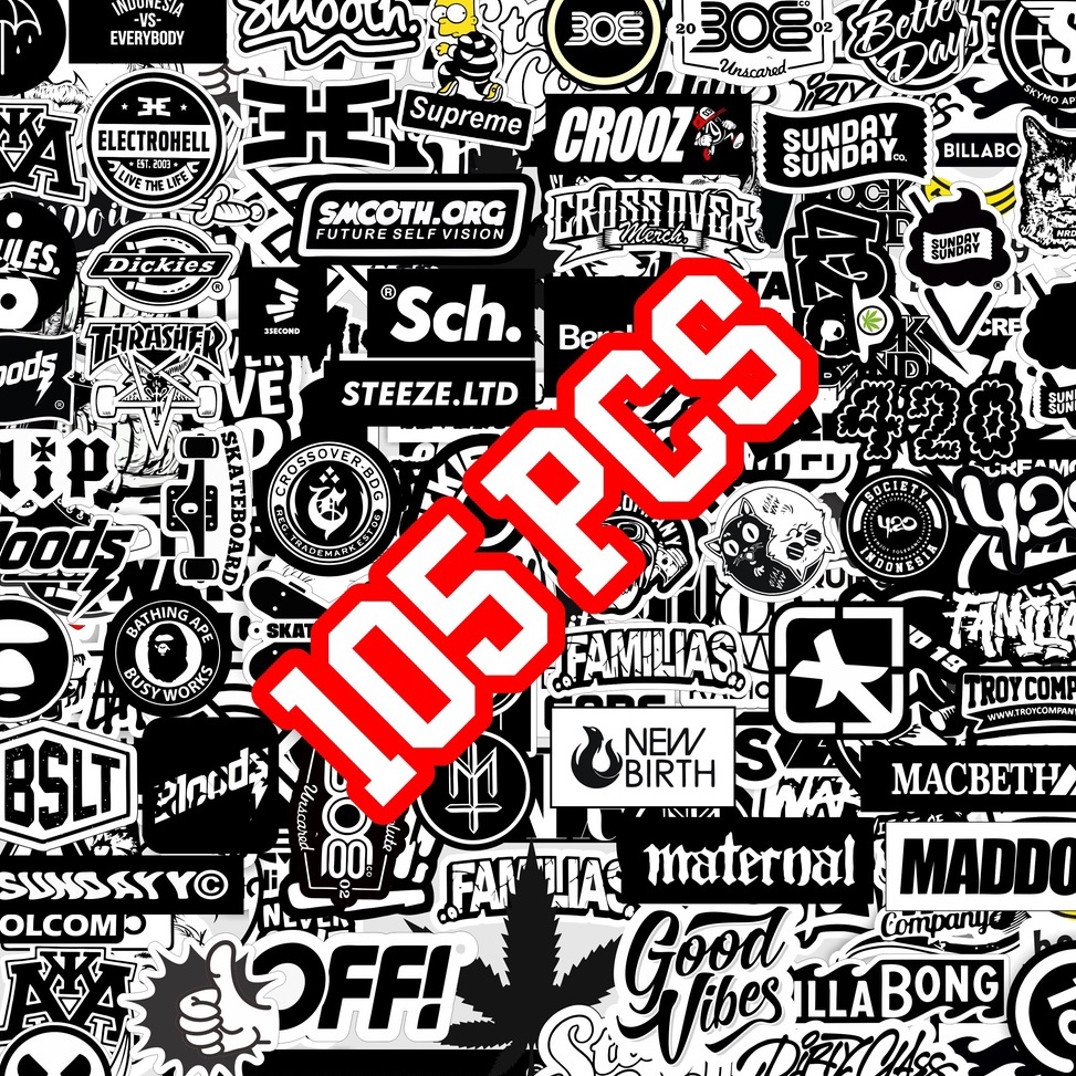 

7.7 FLASH SALE STIKER BRAND DISTRO MINI ISI 105 PCS TERMURAH BAHAN GRAFTAC STIKER RACING STIKER DECAL STIKER TUMBLER BUAT HP CASE PHONE MOTOR HELM KOPER LAPTOP DLL