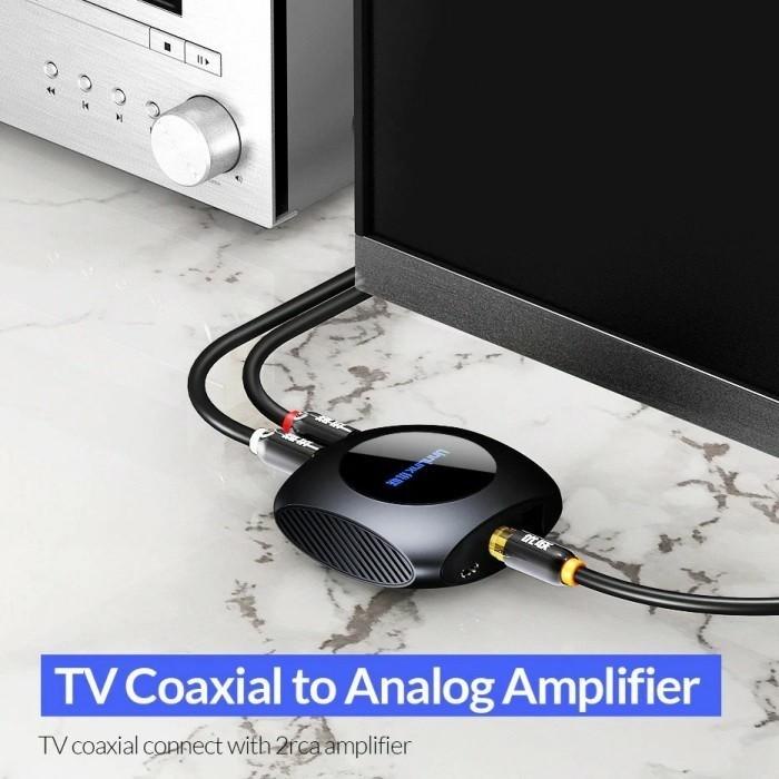 Digital To Analog Audio Converter Optical Toslink To Rca 3.5 Jack Tv