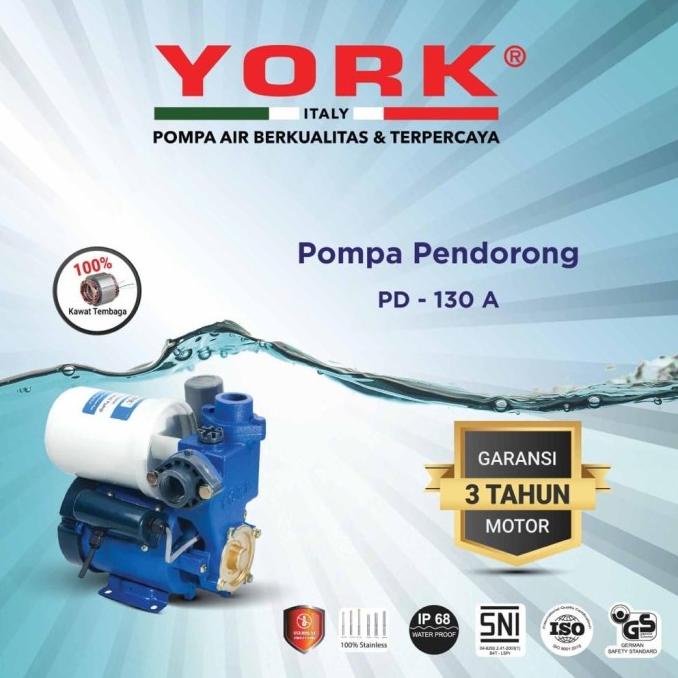 ,,,,,,,] YORK PD 130 A pompa air otomatis pendorong rumah tangga