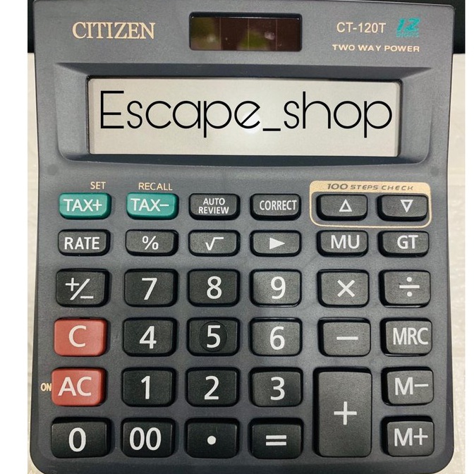 

Terbagus.. Kalkulator Citizen type CT 120 T - Calculator Citizen 12 Digit CT-120T 46