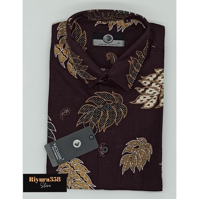 Trend Kemeja Batik Lengan Pendek V4 Classic - 022 Pengiriman Cepat