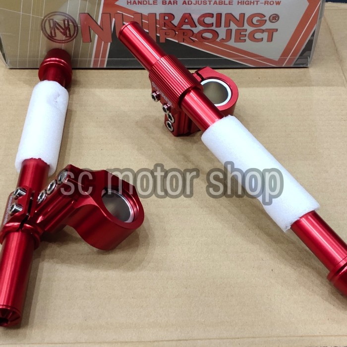 Stang jepit NUI racing full cnc + jalu stang 26-33mm satria fu-vixion