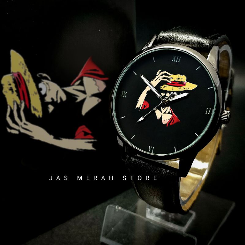 Jam Tangan One Piece Luffy Marah Premium Include Double Strap &amp; Box One Piece