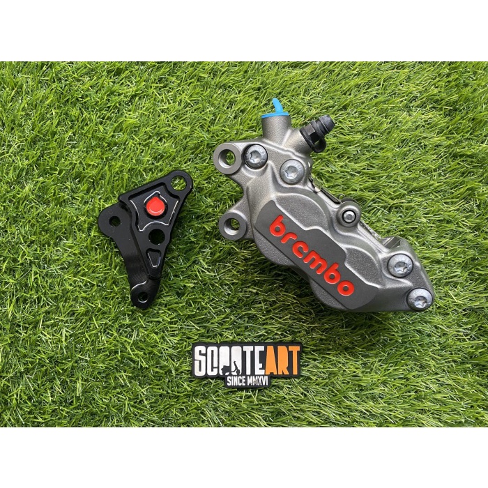 Caliper Brembo 4Piston + Bracket Marus Untuk Vespa Matic