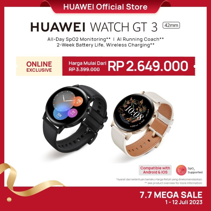 Best Seller [Best Offer] Huawei Watch Gt 3 42Mm Smartwatch