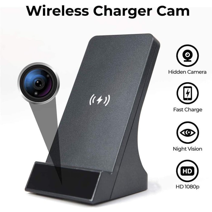 Wireless Charger Cam Hidden Spy Wifi Camera 1080P HD