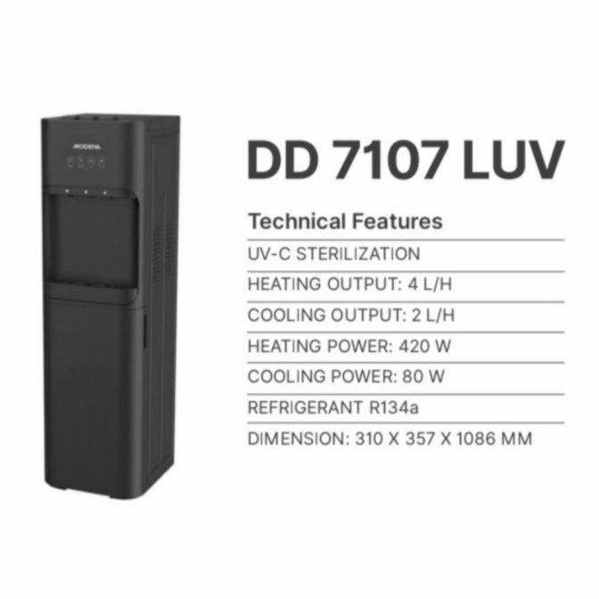 Modena Dispenser Galon Bawah DD 7107 LUV / DD7107LUV Garansi Resmi
