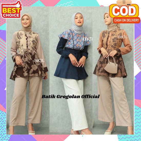 Buju Remaja Atasan Cewe Fashionable Blouse Dewasa Casual Atsan Cewek Formal Batik Model Terbaru Keme