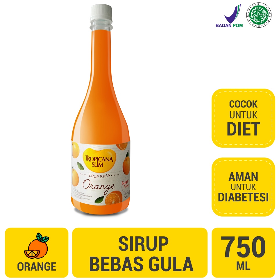 

✤Harga Promo✽ Tropicana Slim Syrup Orange 750ml - Sirup Jeruk Bebas Gula H46