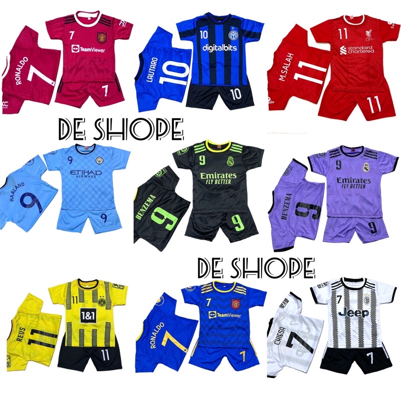 NOB SETELAN BAJU BOLA ANAK TERBARU UNTUK UMUR 7-10 TAHUN TERMURAH KAOS OLAHRAGA FUTSAL LAKI C8P