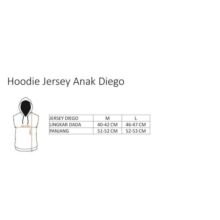 OMV KAOS BAJU OLAHRAGA ANAK JERSEY HOODIE BASKET LARI KAOS BOLA RNNR DIEGO CR5