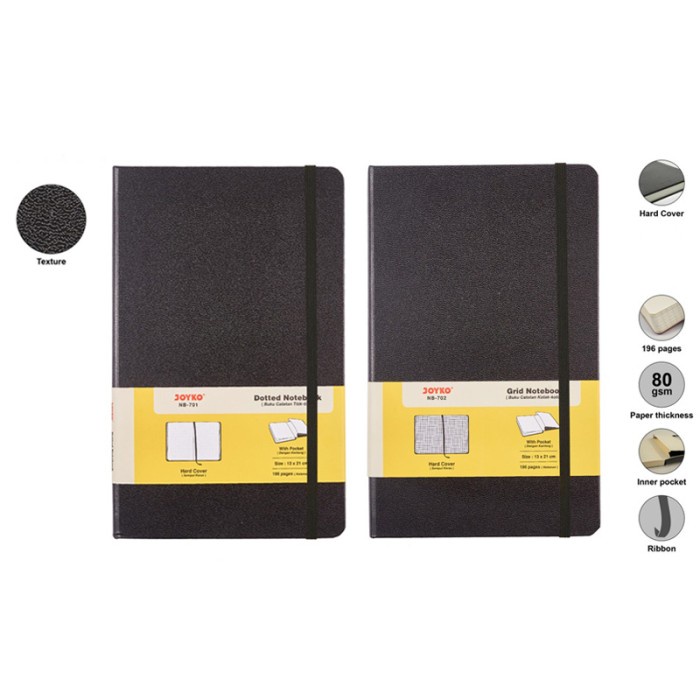 

Terlaris Joyko Notebook Nb-701 Dotted & Nb-702 Grid Buku Catatan Dott Kotak
