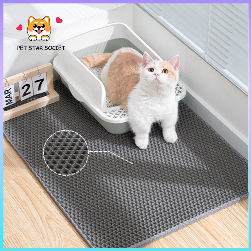 Focat Keset Pasir Kucing S40x50 M45x60 L55x75  Pet Litter Mat Foldable Double Layer EVC