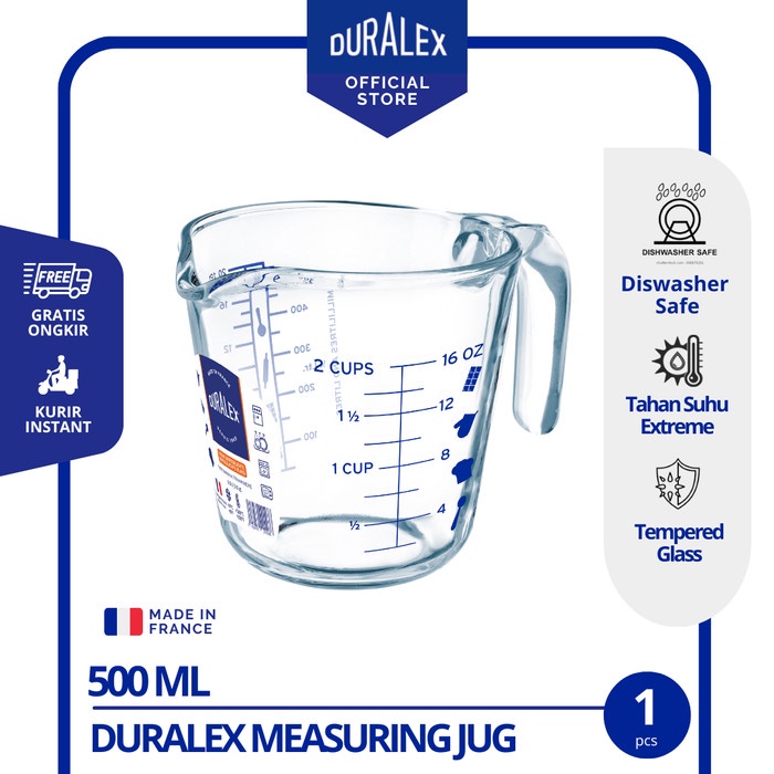 Terlaris Duralex Measuring Jug 500 Ml Gelas Takar Gelas Ukur Kaca Takaran Air