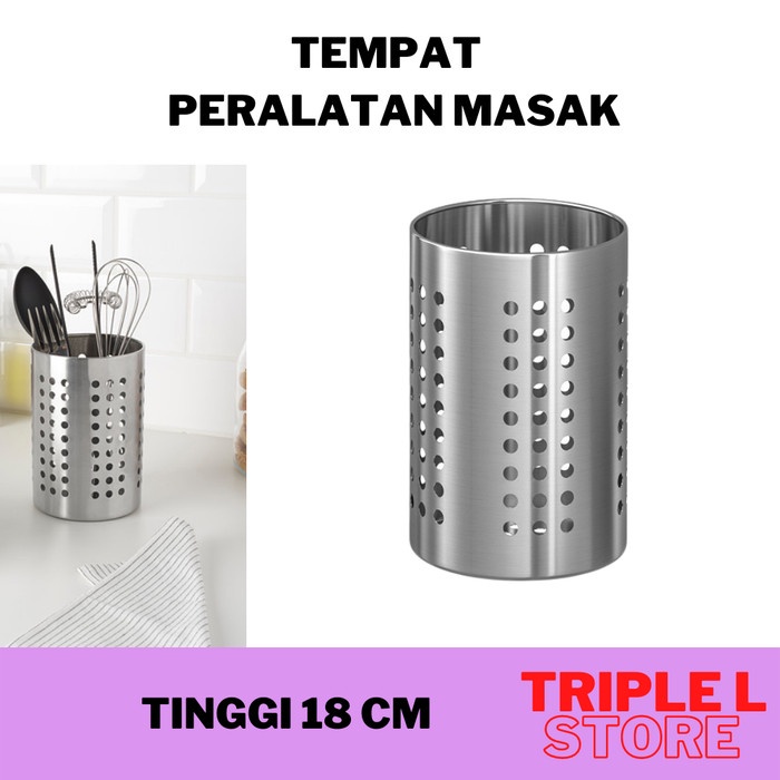 Terlaris Tempat Peralatan Masak Dapur Spatula Sutil Besi Tinggi 18 Cm Ordng