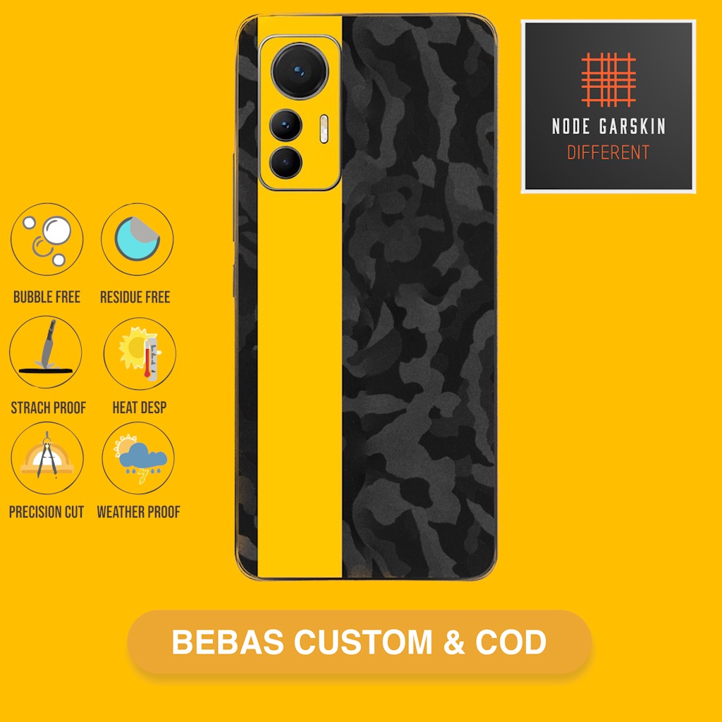 Garskin Skin Vinyl Xiaomi 12 Lite Mi 12 Lite Fullbody Atau Backonly - Bisa Custom - Dual tone Case S