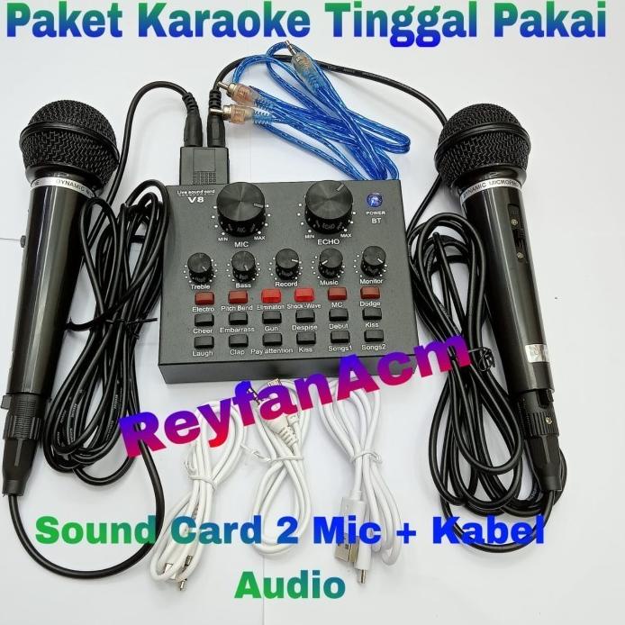 Bonus Mini Gold Berkah Shopee Soundcard V8 Mixer External Sound Card V8 Usb Audio Live Broadcast V8