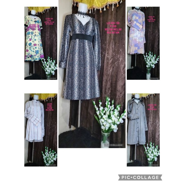 DRESS TUNIK MIDI//DRESS MIDI NAVY//DRESS VINTAGE//DRESS PRELOVED//DRESS SIFON//DRESS KATUN//TUNIK