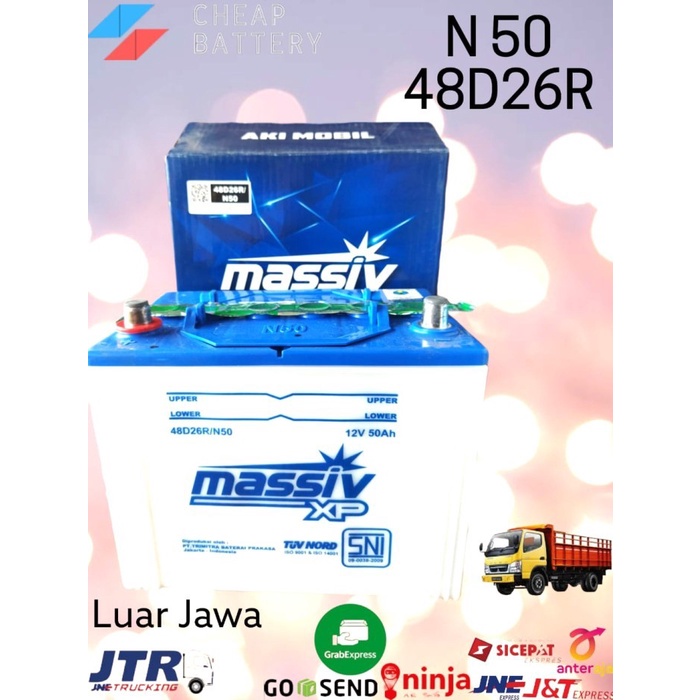 Terlaris Ecu Aki Basah Mobil Colt Diesel/Truck Fuso N50 Massiv Xp 12V 50Ah