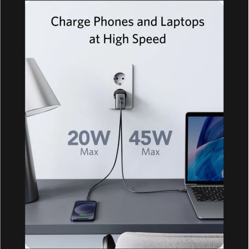 Anker Charger 726 65W 65 watt USB-C Super Fast Charging Nano II A2666