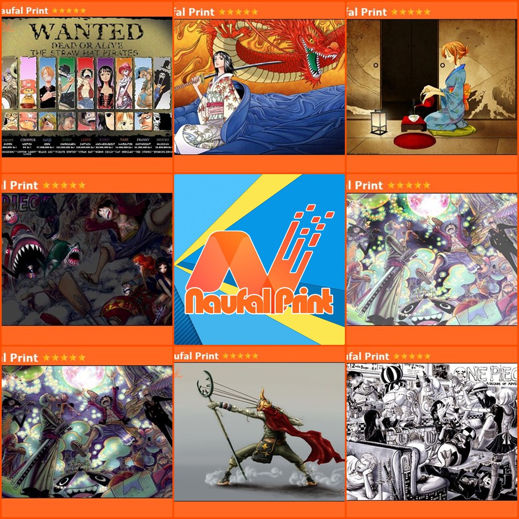 Sticker | Poster A3 & A4 | one piece | anime | mugiwara | manga | luffy | nami | monkey d | wanted |
