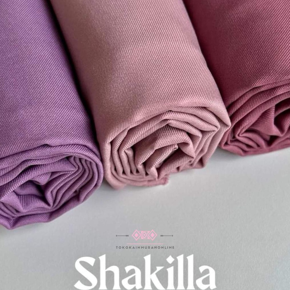 HOT Kain Shakila Polos Super STRETCH Premium Import Silky ORIGINAL 100% ADEM & LEMBUT TERMURAH & SAN