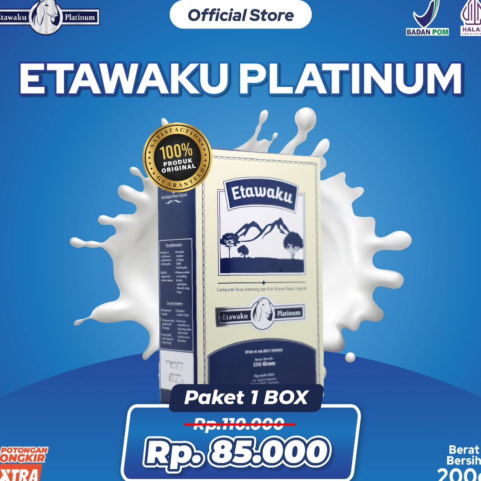 

✨ 7.7 Etawaku Platinum Susu Kambing Murni Sembuhkan Nyeri Tulang Sendi dan Sesak 1 Box