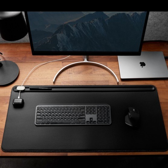 

Terlaris Cutting Mat Orbitkey Desk Mat Large Premium Leather Hitam / Stone Original