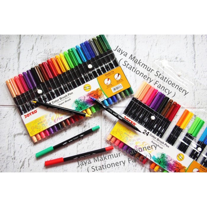 

Best Seller Color Brush Pen Joyko Dual Tip Jumbo Set 24 Warna Clp-13A