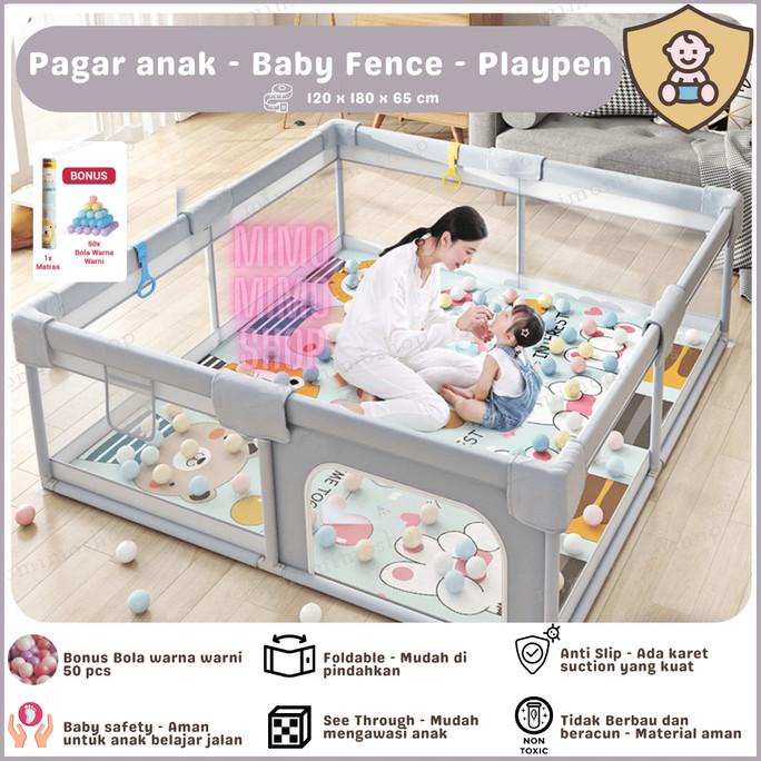 PAGAR BAYI ANAK / KOLAM TEMPAT BERMAIN MANDI BOLA - PLAYPEN PENGAMAN