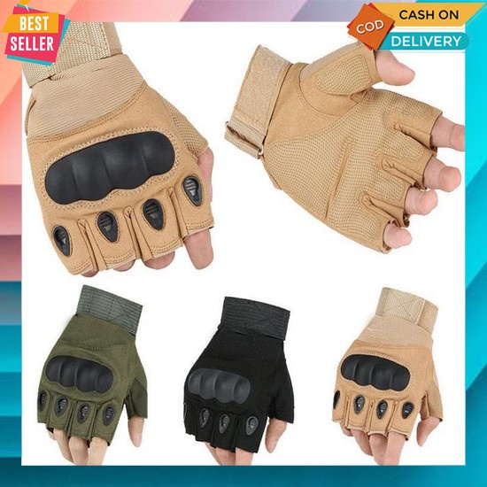 6 Psg Sarung Tangan Motor Sarung Tagan Cewek Cowok Sarung Dewasa Jari Pendek Sarung Tangan Motor Bik