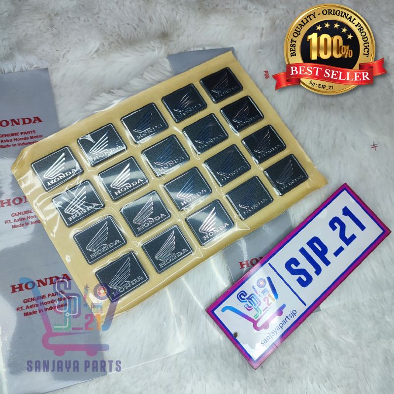 (4pcs) emblem logo tulisan honda sayap batok speedometer beat supra fi vario 110 125 150