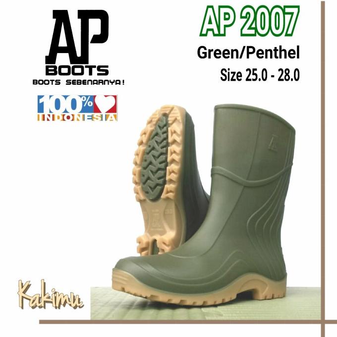 SEPATU BOOT MURAH AP BOOT AP 2007 GREEN