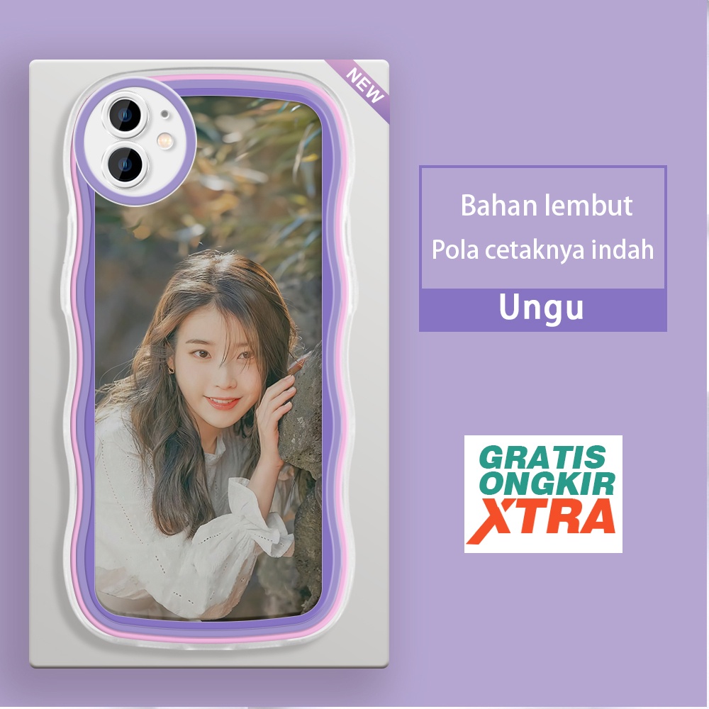 Mulia Apple iPhone 12 13 14 Plus Mini Pro Max  Casing Ponsel  Penyanyi Korea Selatan (IU) Lee Ji Eun
