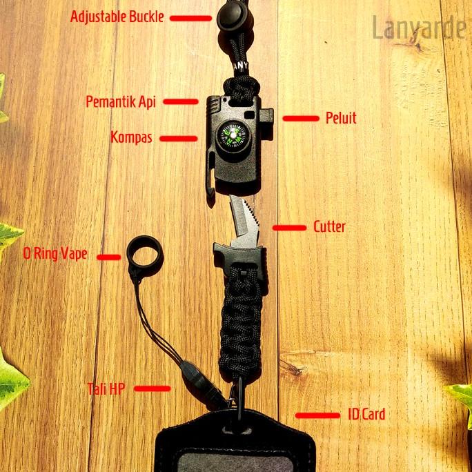 

4261) Lanyard Survival Name Tag ID Card Holder Tali Leher Tempat Kartu