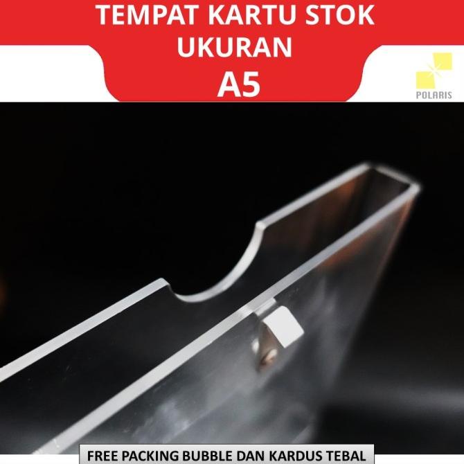 

ACRYLIC TEMPAT KARTU STOK GUDANG A5 AKRILIK PENYIMPANAN STOCK CARD