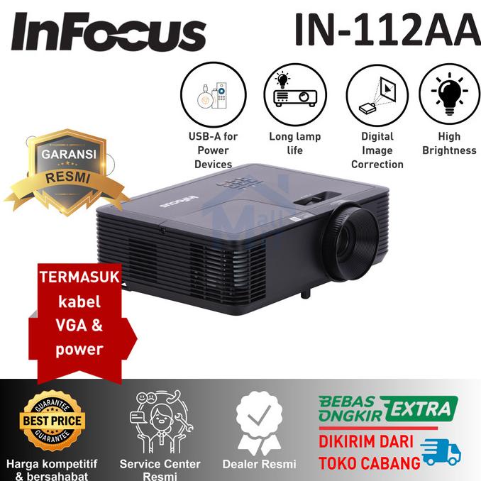 New Proyektor Infocus In112Aa Infocus In-112Aa Svga 3800 Lumens In112Xv Berkualitas
