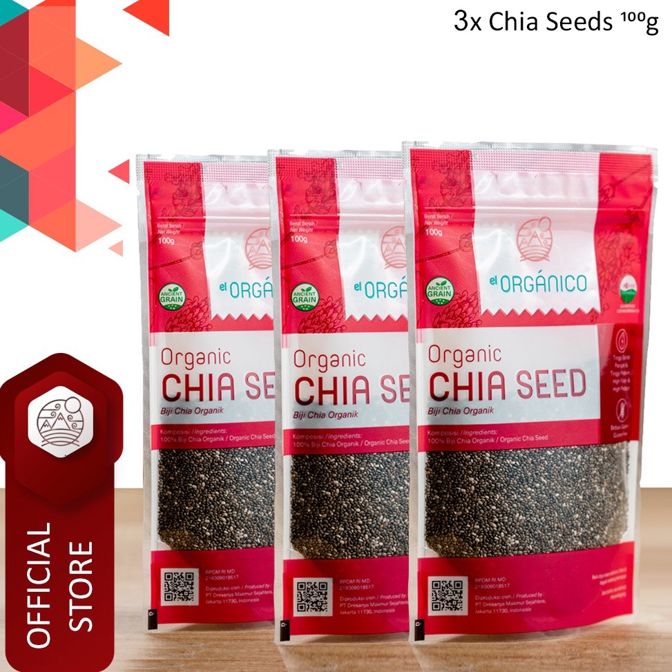 

Murah Chia Seed Organic El Organico 100gr (Triple Pack) 92