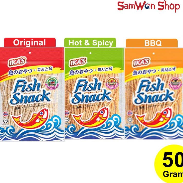 

➨➤✹✴ FISH SNACK MERK IKA'S 50 GRAM - JUHI SNACK CEMILAN IKAN BERVARIAN RASA Stok Banyak