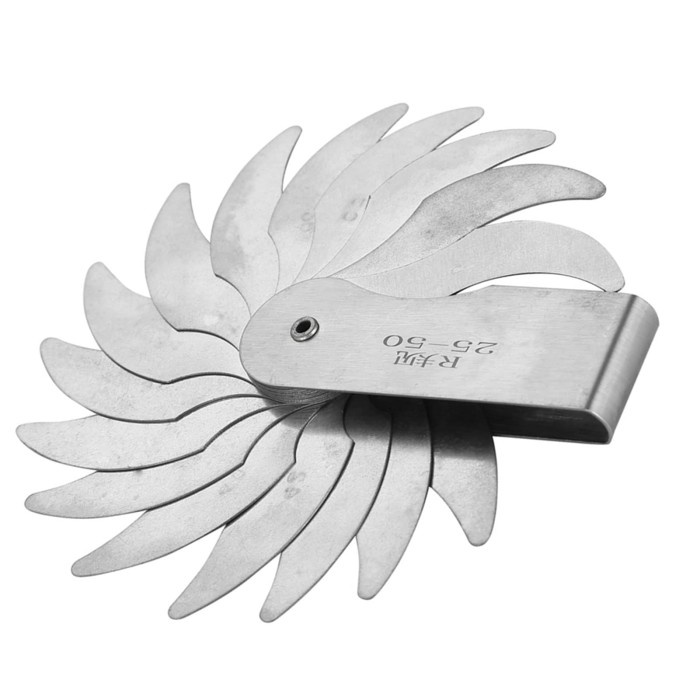 MUST HAVE!! ALAT UKUR RADIUS R25-50 RADIUS GAUGE FILLET CONCAVE MEASURING TOOL TERBARU
